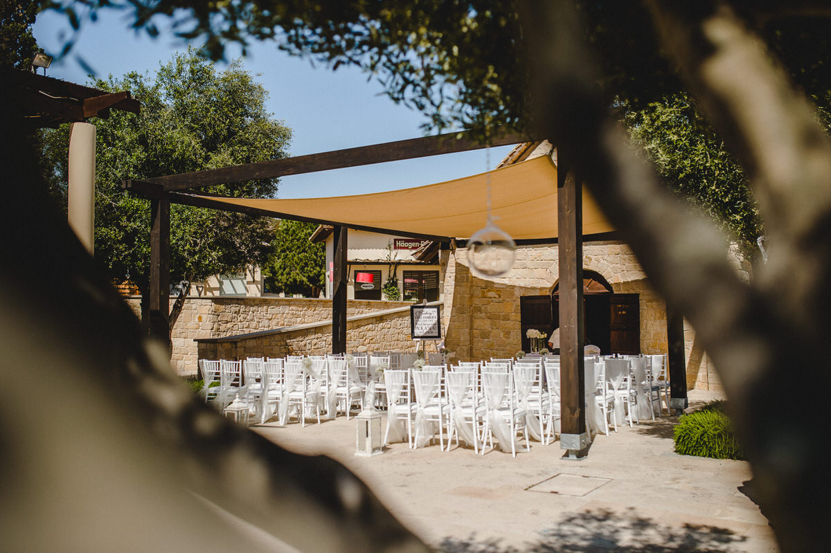 white chairs at venue